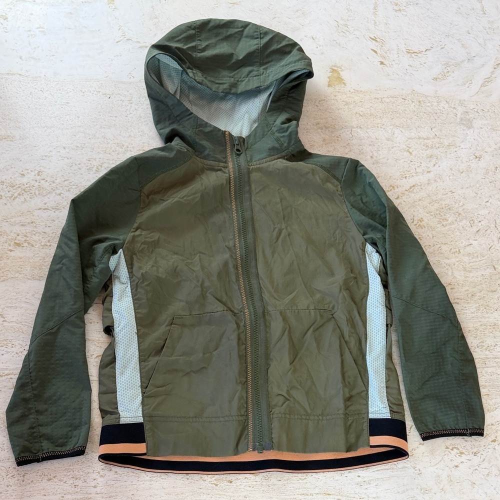 Russell Dri Power 360 Boys 8 Nylon Full Zip Performance Jacket Coat Green